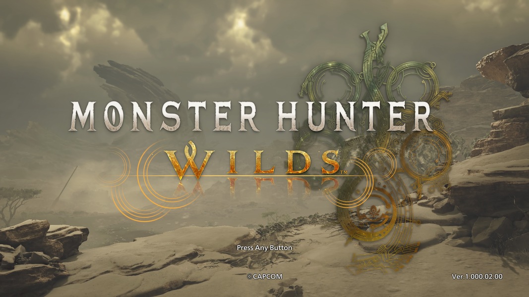モンハンワイルズのゲームスタート画面